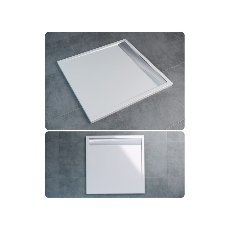 Sprchová vanička ILA-WIQ 90x90cm bílá, kryt bílý, Sanswiss WIQ0900404