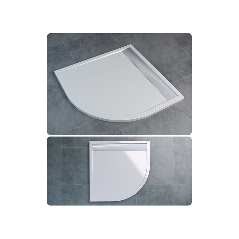 Sprchová vanička ILA-WIR 90x90cm bílá, kryt aluchrom, Sanswiss WIR550905004