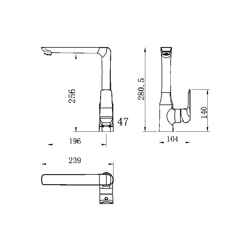 Dřezová baterie Nobless Tina, bílá/chrom, stojánková, Novaservis 38714,1