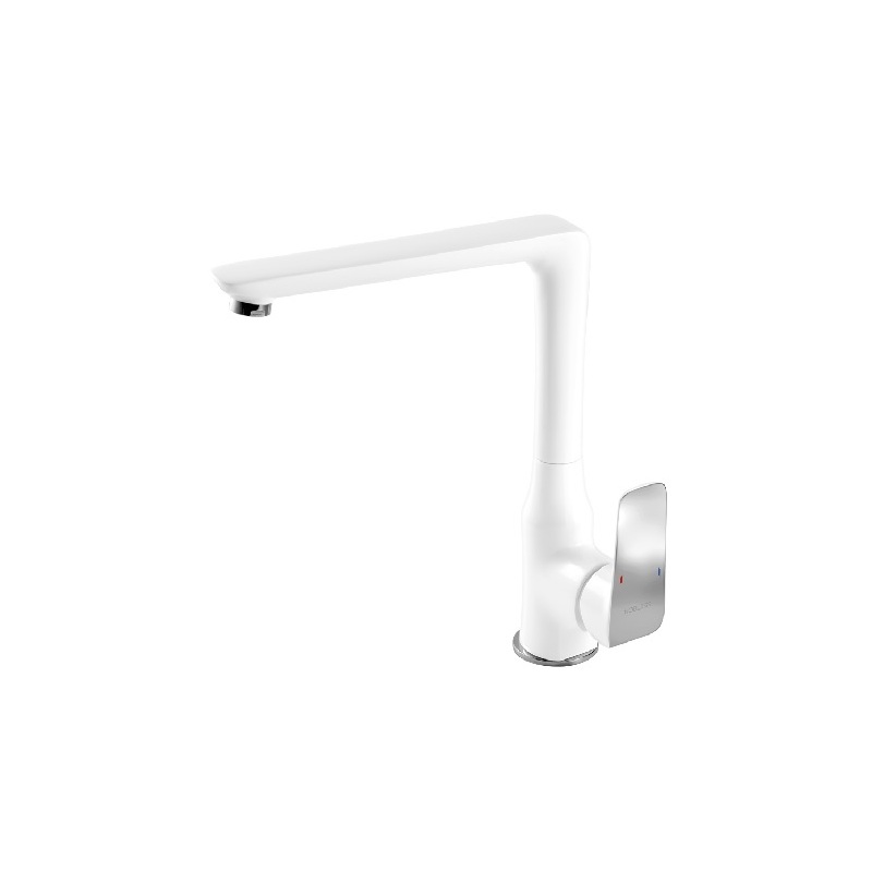 Dřezová baterie Nobless Tina, bílá/chrom, stojánková, Novaservis 38714,1