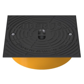 Poklop IBERUS B125, litinový, s teleskopem, KG DN 300, včetně manžety, HECKL 
