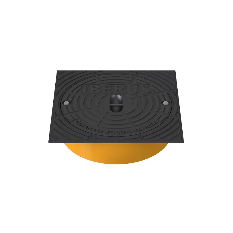 Poklop IBERUS B125, litinový, s teleskopem, KG DN 300, včetně manžety, HECKL 