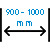 šíře 900 - 1000 mm