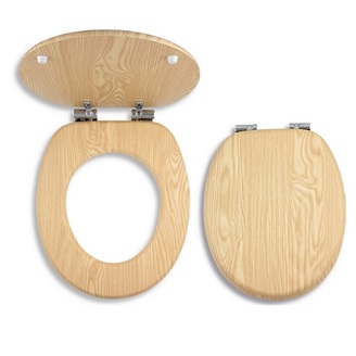 WC sedátko s poklopem, dřevěný dekor, Novaservis WC/JASAN