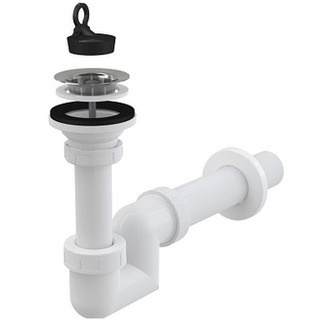 Umyvadlový sifon A412 s výpustí 63 mm, odpad 40 mm, Alcadrain A412-DN40