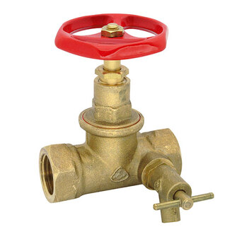 Ventil přímý s odvodněním K-125T DN 15, Rp 1/2 FF, Slovarm 411094