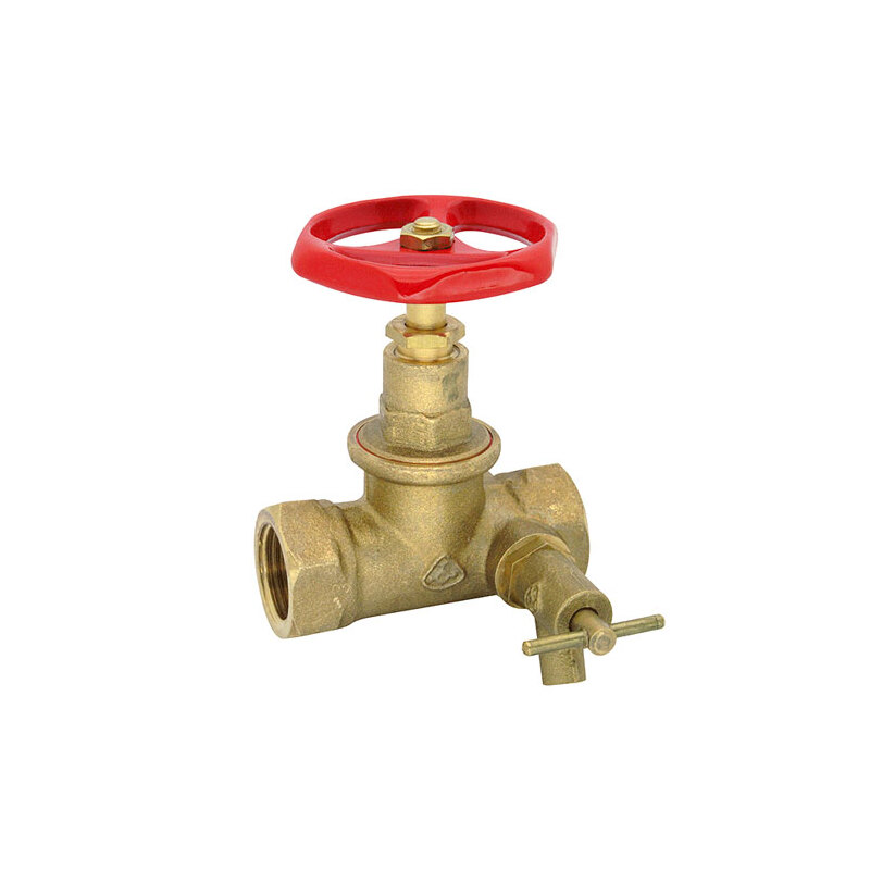 Ventil přímý s odvodněním K-125T DN 20, Rp 3/4 FF, Slovarm 411095