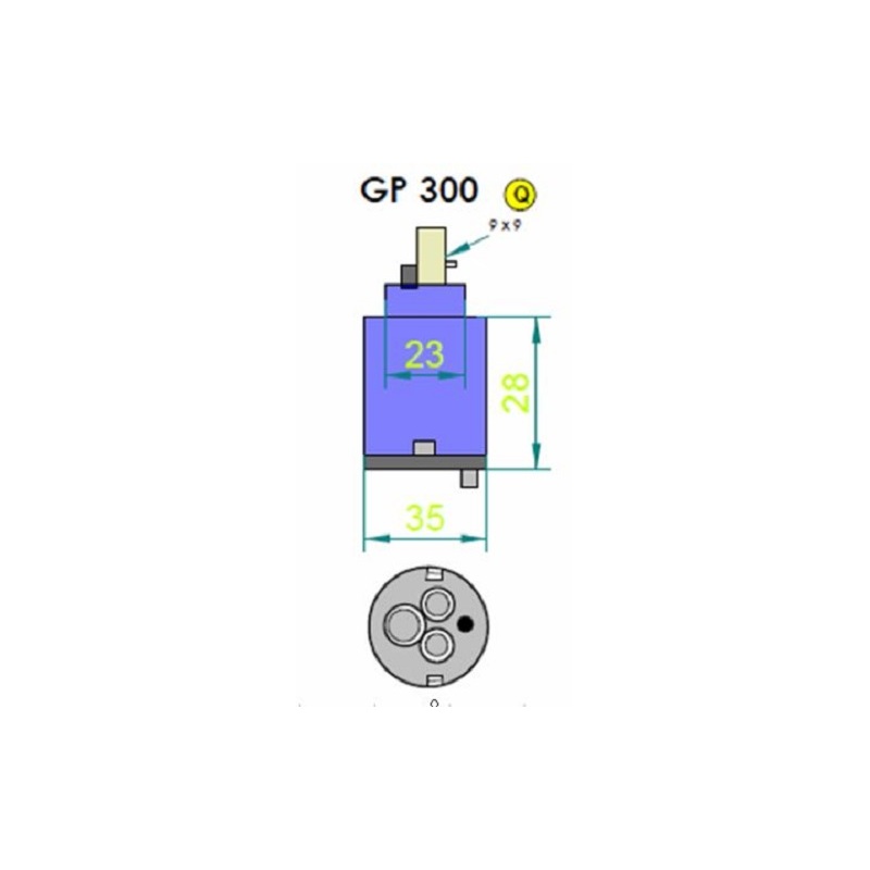 Kartuše pro pákové baterie Q Guglielmi, GEOS BEST, GP 300 