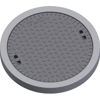 Šachtový poklop BEGU A15 bez odvětrání, litino-betonový rám, DN 600, KASI KAB02