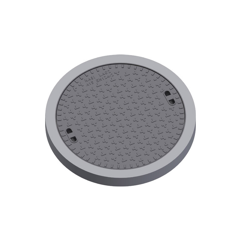 Šachtový poklop BEGU A15 bez odvětrání, litino-betonový rám, DN 600, KASI KAB02