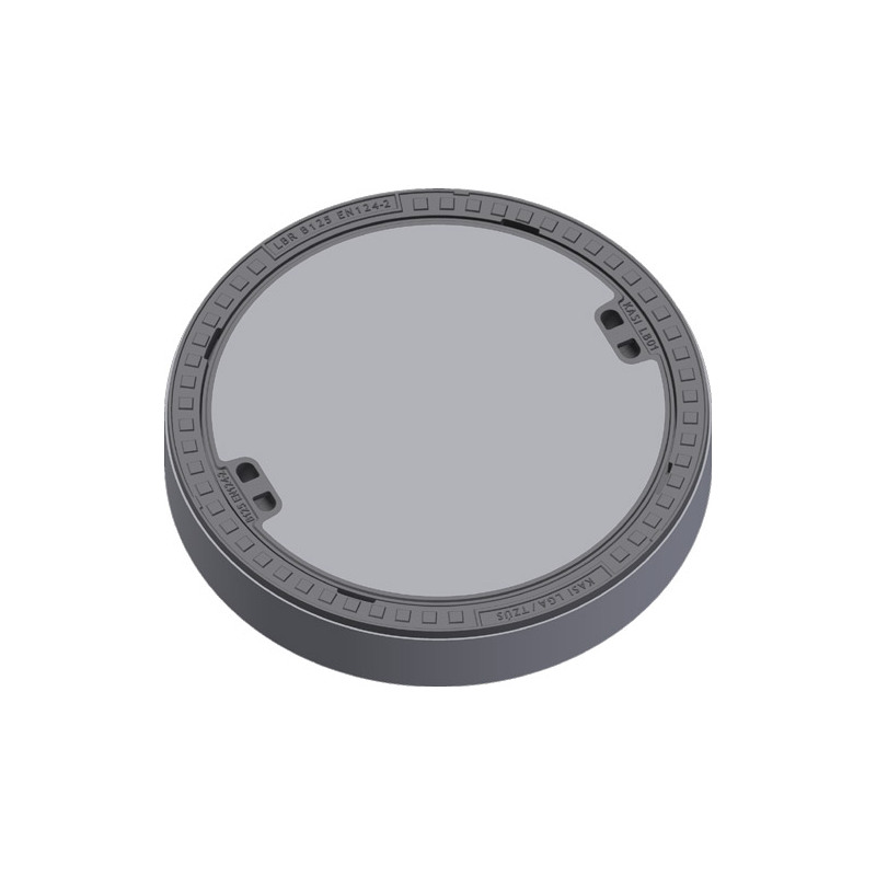 Šachtový poklop KASI BEGU B125 bez odvětrání, litino-betonový rám, DN 600, KBB01