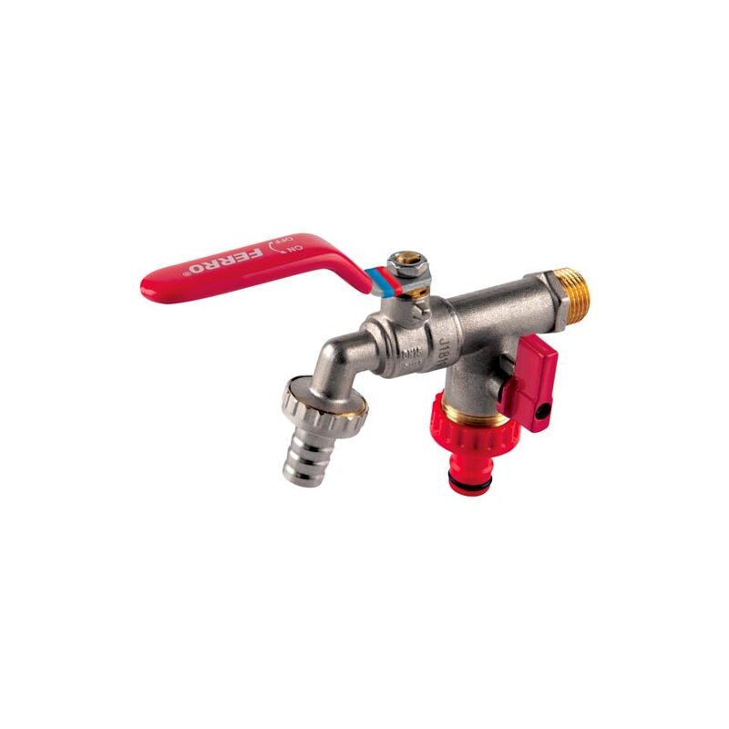 Zahradní kulový kohout M 1/2, 2 vývody, páka, Novaservis KCD1