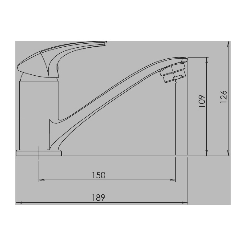 Dřezová baterie Metalia 57, bílá/chrom, stojánková, Novaservis 57096,1