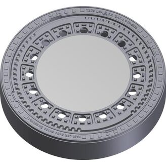 Šachtový poklop KASI BEGU D400 s odvětráním, litino-betonový rám, DN 600, KDB01