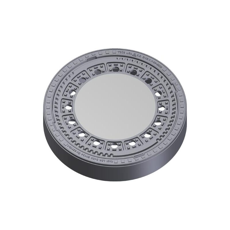 Šachtový poklop KASI BEGU D400 s odvětráním, litino-betonový rám, DN 600, KDB01