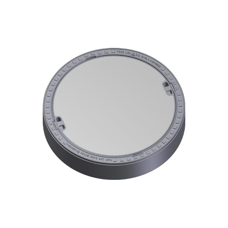 Šachtový poklop KASI BEGU D400 bez odvětrání, litino-betonový rám, DN 600, KDB02