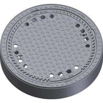 Šachtový poklop KASI BEGU D400 s odvětráním, litino-betonový rám, DN 600, KDB03