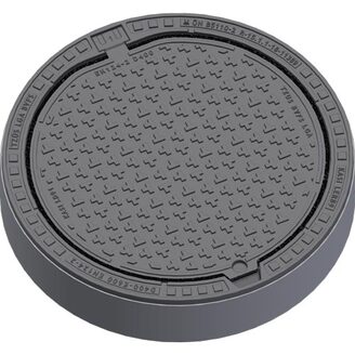 Šachtový poklop KASI Europa 9 D400 bez odvětrání, litino-betonový rám, DN 600, KDB91