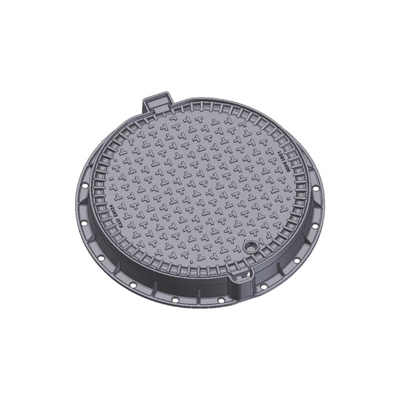 Šachtový poklop KASI Europa 8 D400 bez odvětrání, litinový rám, DN 600, KDL81B