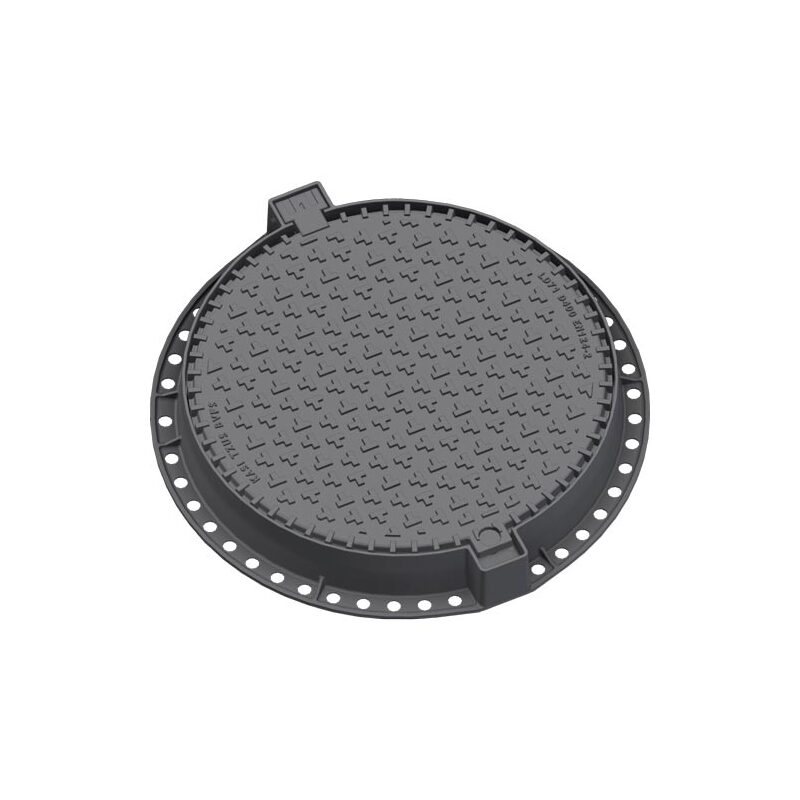 Šachtový poklop KASI Europa 7 D400 bez odvětrání, litinový rám, DN 600, KDLL71