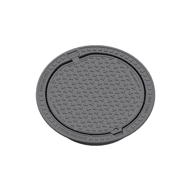 Šachtový poklop KASI Europa 9 D400 bez odvětrání, samonivelační rám, DN 600, KDM91