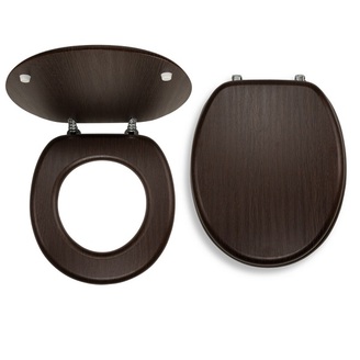WC sedátko s poklopem, dřevěný dekor, Novaservis WC/WENGE