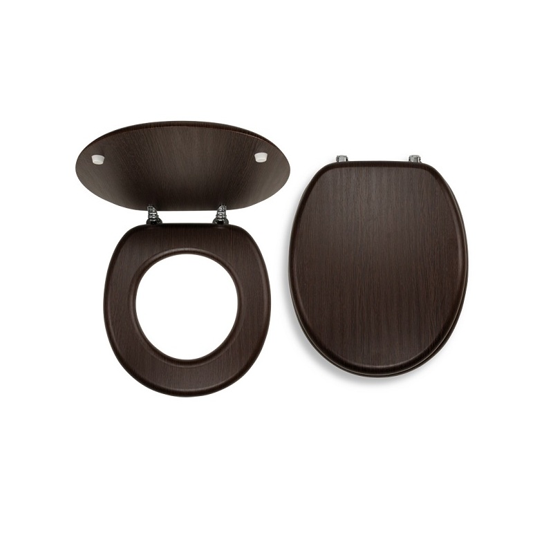 WC sedátko s poklopem, dřevěný dekor, Novaservis WC/WENGE
