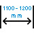 šíře 1100 - 1200 mm