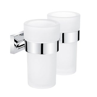 Držák skleniček dvojitý Keira, sklo/chrom, Nimco, KE 22058DW-26