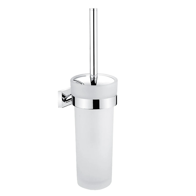 Toaletní WC kartáč KEIRA 100 x 130 x 380 mm, chrom, sklo, Nimco KE 22094W-26