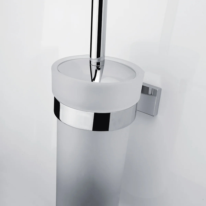 Toaletní WC kartáč KEIRA 100 x 130 x 380 mm, chrom, sklo, Nimco KE 22094W-26