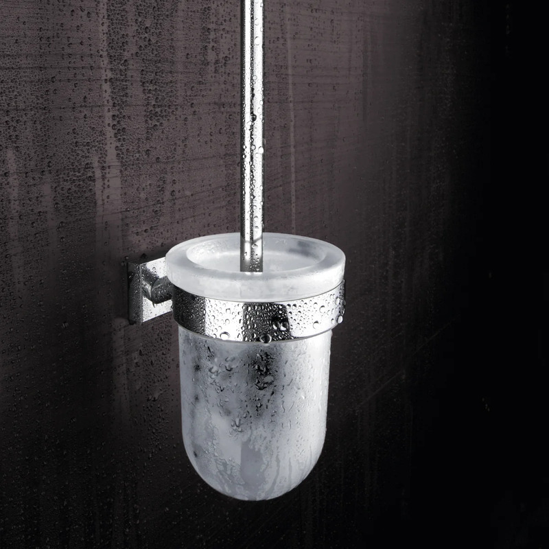 Toaletní WC kartáč KEIRA 98 x 128 x 345 mm, chrom, sklo, Nimco KE 22094WN-26