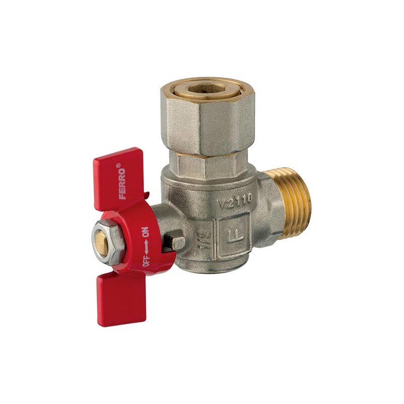 Kulový kohout MF 3/4, rohový, motýl, voda, Novaservis KFM2SGK