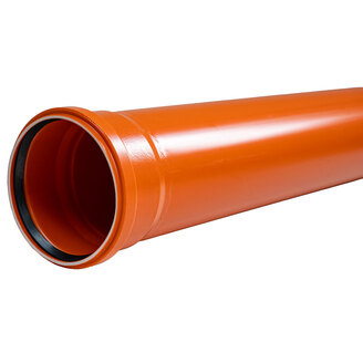 Trubka hrdlová KGEM 110 mm, 0,5 m, SN 4, PVC, kanalizace