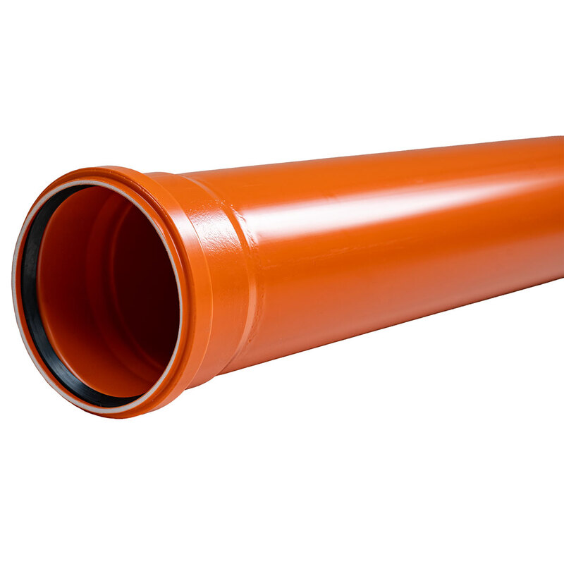 Trubka hrdlová KGEM 110 mm, 2 m, SN 4, PVC, kanalizace