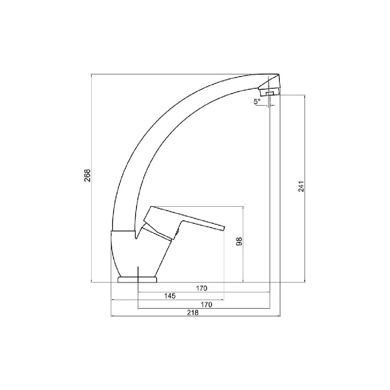 Dřezová baterie Titania Iris, chrom, stojánková, Novaservis 94414,0