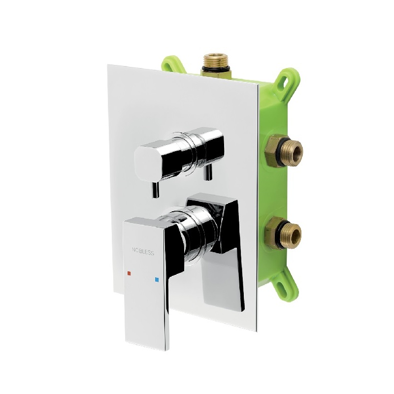 Sprchová/vanová baterie Nobless Edge, chrom, podomítková, bez příslušenství, Novaservis BOX36051RX,0