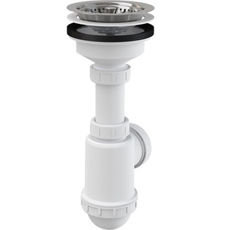 Dřezový sifon A446 s výpustí 115 mm, odpad 40/50 mm, Alcadrain A446-DN50/40