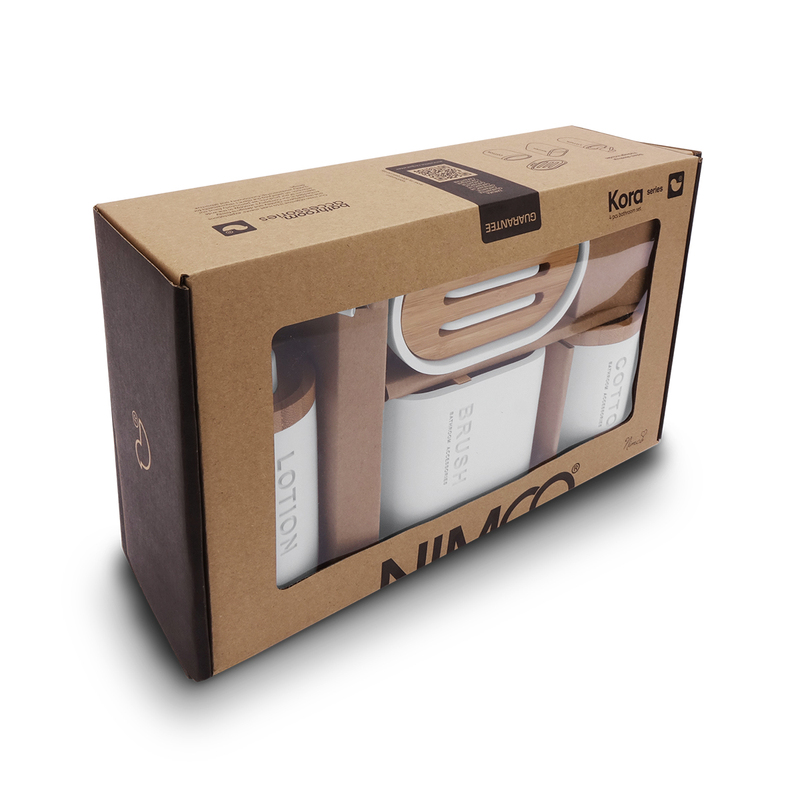 Dávkovač, mýdlenka, dózy na kart. a tampóny Kora, bílá, Nimco, KO 24000SET-05