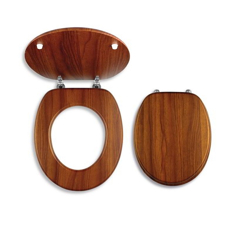 WC sedátko s poklopem, dřevěný dekor, Novaservis WC/DUB2
