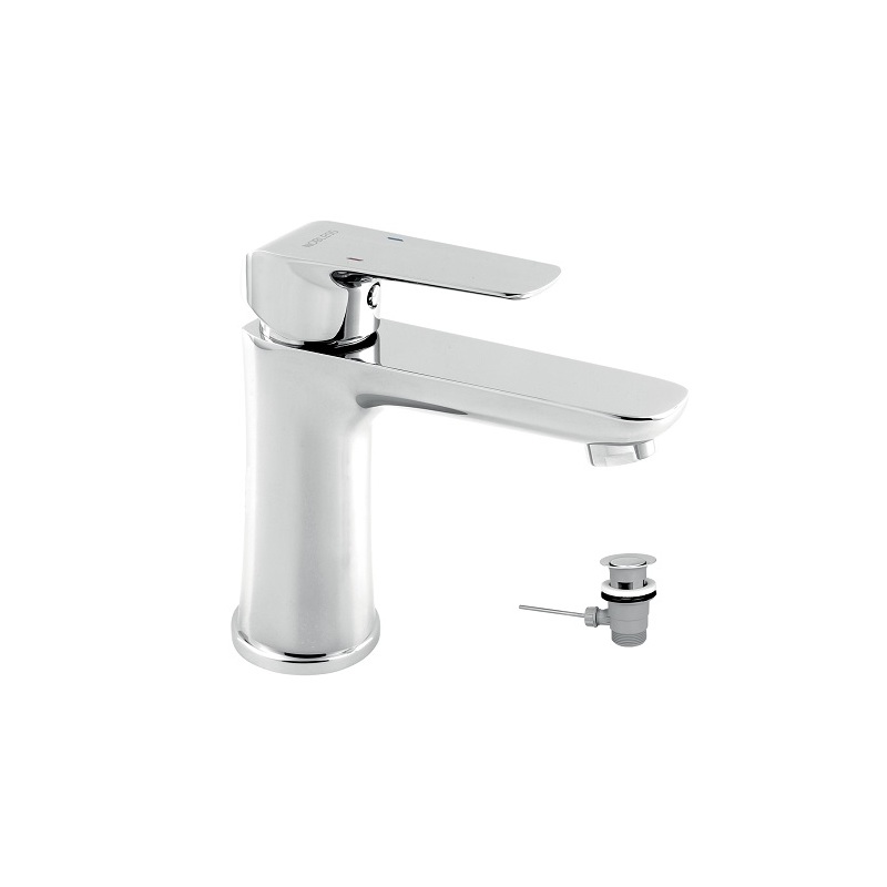 Umyvadlová baterie Nobless Tina, chrom, stojánková, s výpustí, Novaservis 38001,0