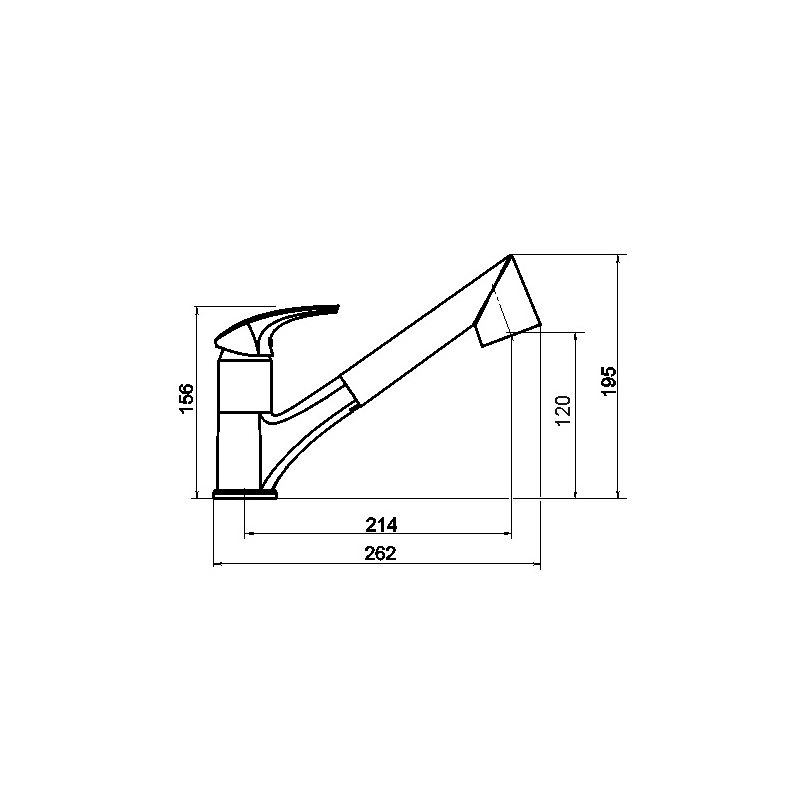 Dřezová baterie Metalia 57, granit/černý, stojánková, Novaservis 57081,GRB