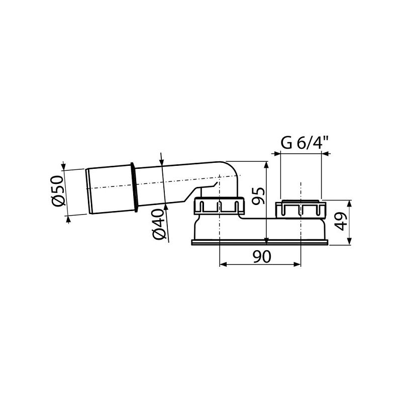 Zápachová uzávěra DN 50, Alcadrain A533-DN50