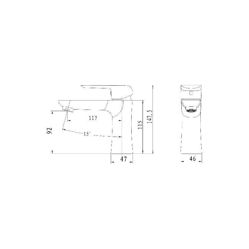 Umyvadlová baterie Nobless Tina, bílá-chrom, stojánková, bez výpustě, Novaservis 38001/1,1