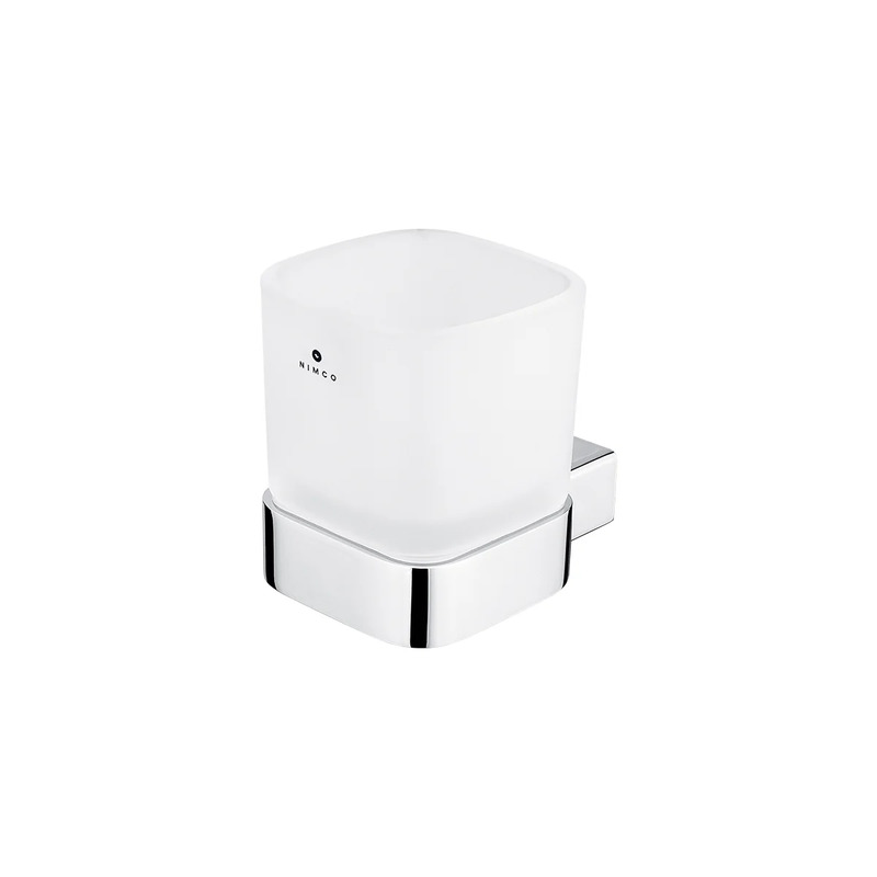 Držák na kartáčky KIBO chrom, sklo, Nimco Ki 14058C-26