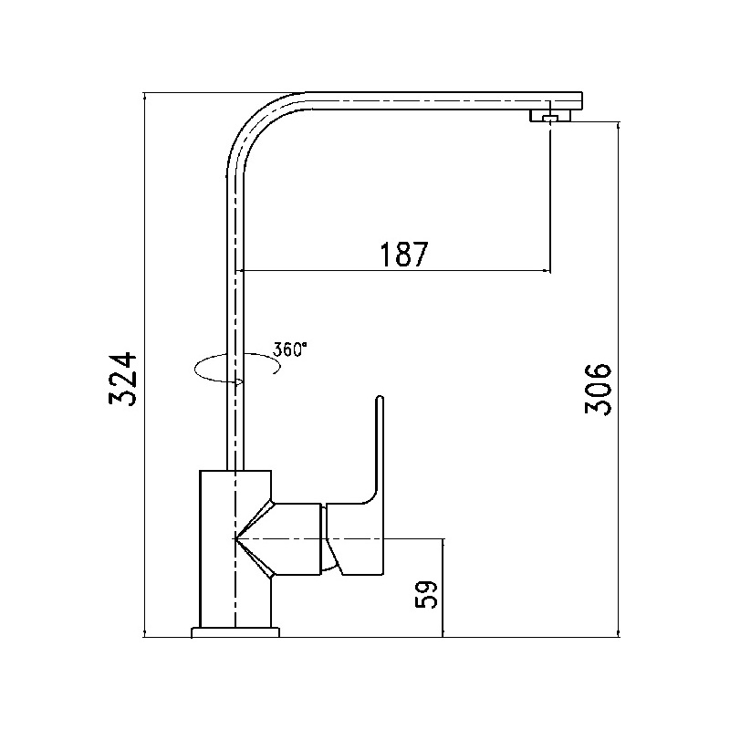 Dřezová baterie Nobless Trend, chrom, stojánková, Novaservis 41713,0