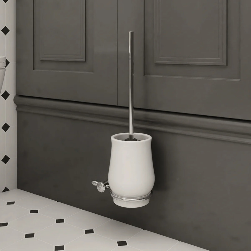 Toaletní WC kartáč retro s keramickou nádobou LADA chrom, Nimco LA 19094K-26