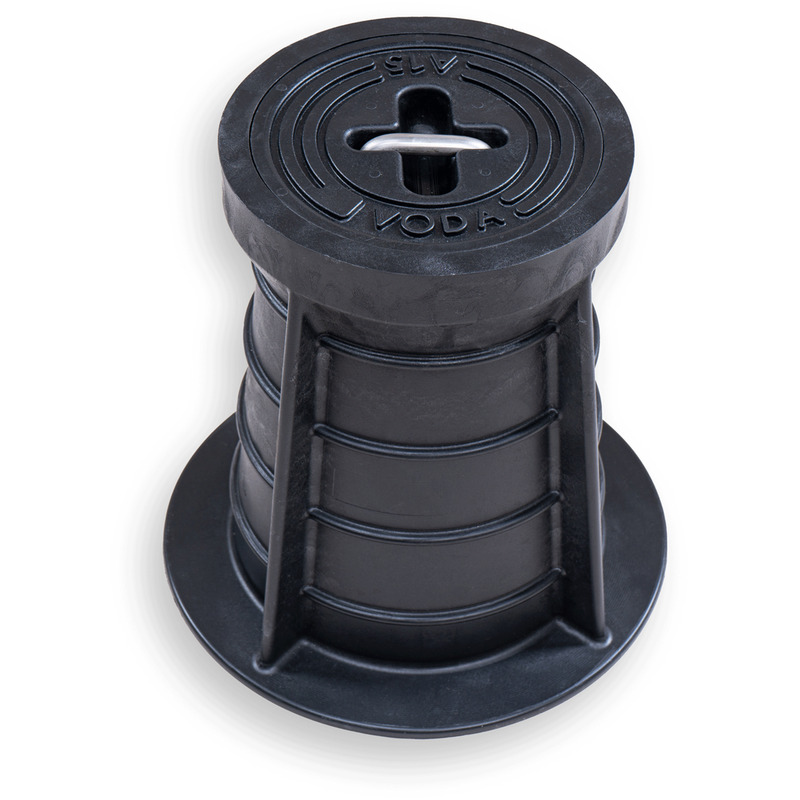 Poklop šoupátkový LENTUS, VODA, víko černé, třmen, HECKL