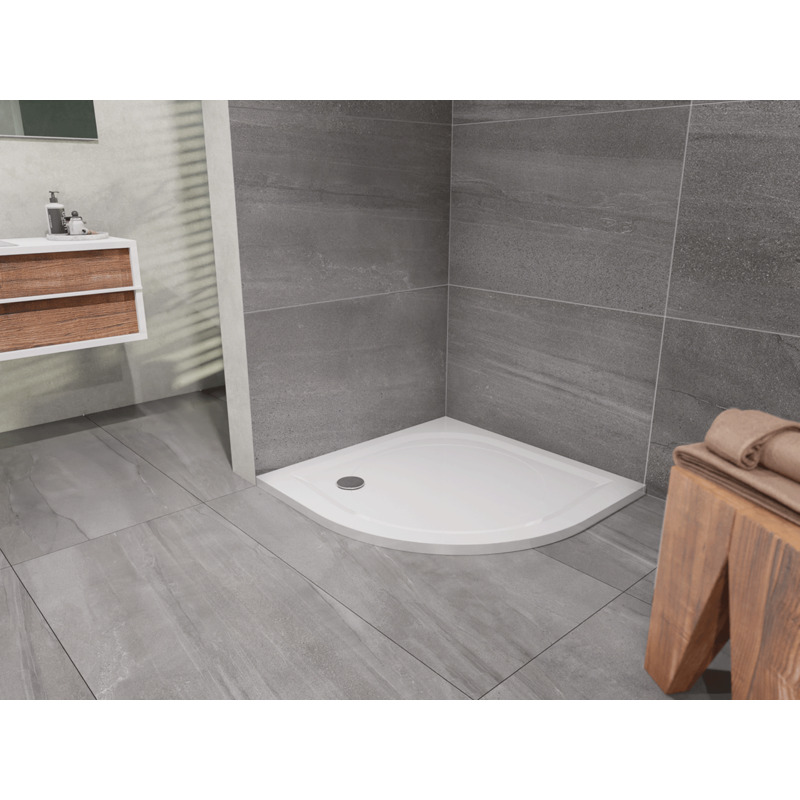 Sprchová vanička EX 900 x 900 mm, bílá, sifon vlevo, Lansanit LANEX90KL