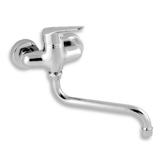 Umyvadlová/dřezová baterie Titania Iris 100 mm, chrom, nástěnná, Novaservis 94474/T,0